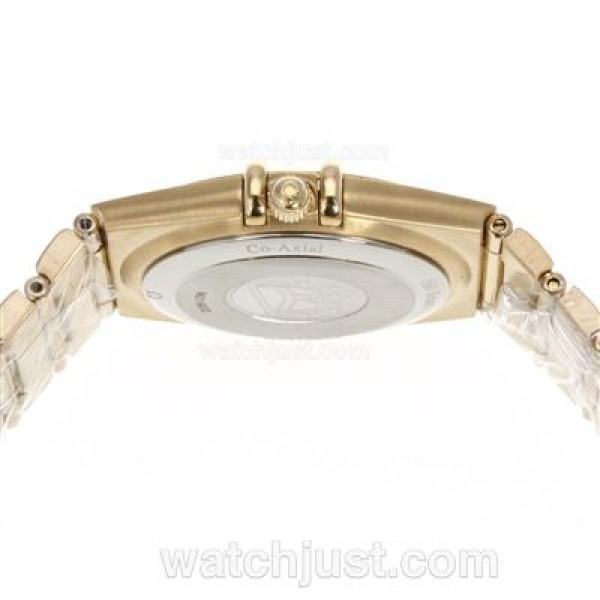 Swiss Movement UK Omega Constellation Automatic Fake Watch With Champagne Dial For Men