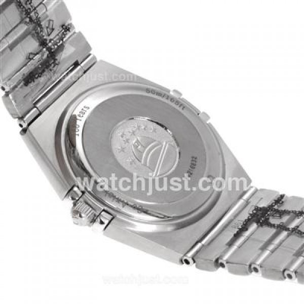 Quality UK Omega Constellation Automatic Fake Watch With Black Dial For Women
