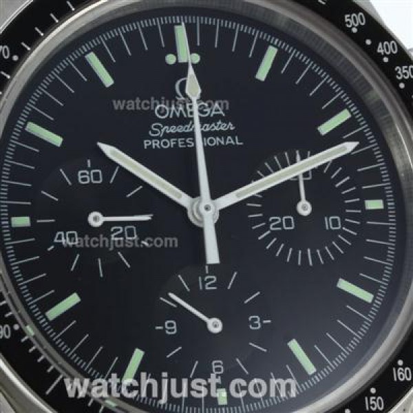 Quality UK Sale Omega Speedmaster Automatic Fake Watches With Black Dials For Men