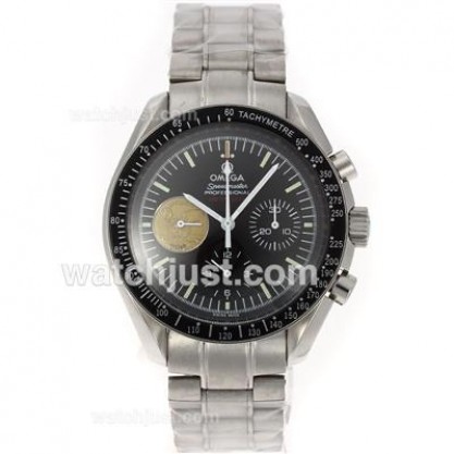 Quality UK Sale Omega Speedmaster Automatic Replica Watches With Black Dials For Men
