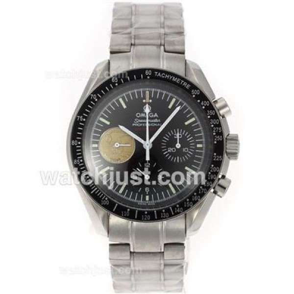 Quality UK Sale Omega Speedmaster Automatic Replica Watches With Black Dials For Men