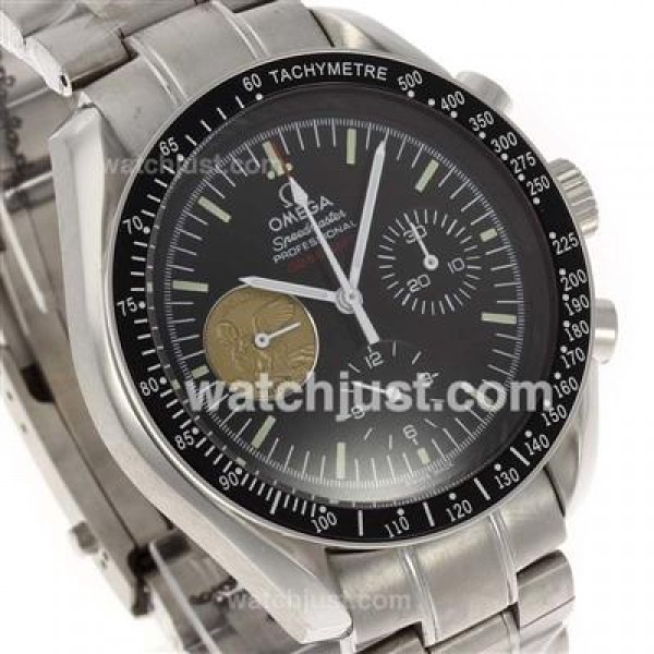 Quality UK Sale Omega Speedmaster Automatic Replica Watches With Black Dials For Men
