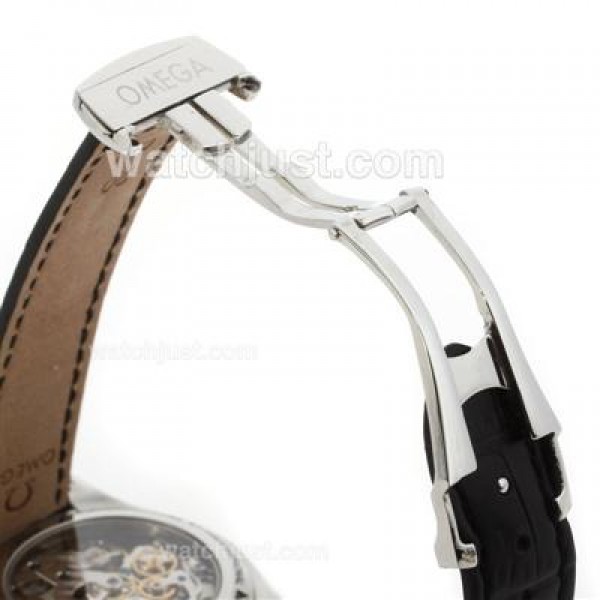 Perfect UK Sale Omega Speedmaster Automatic Fake Watches With Black Dials For Men
