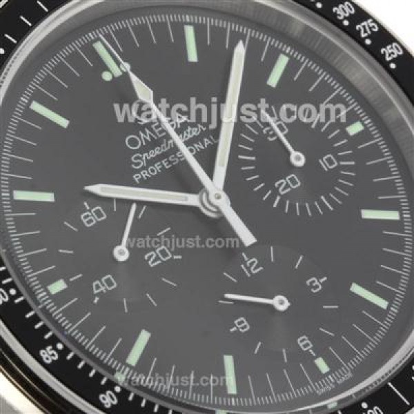 Perfect UK Sale Omega Speedmaster Automatic Fake Watches With Black Dials For Men