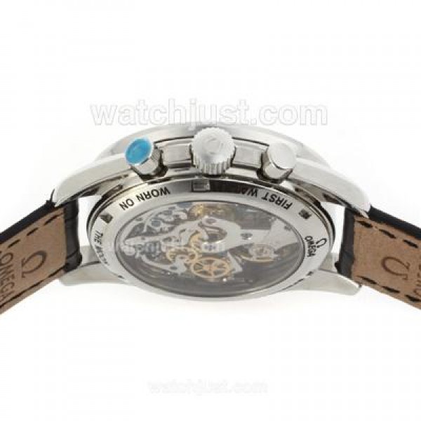 Perfect UK Sale Omega Speedmaster Automatic Fake Watches With Black Dials For Men