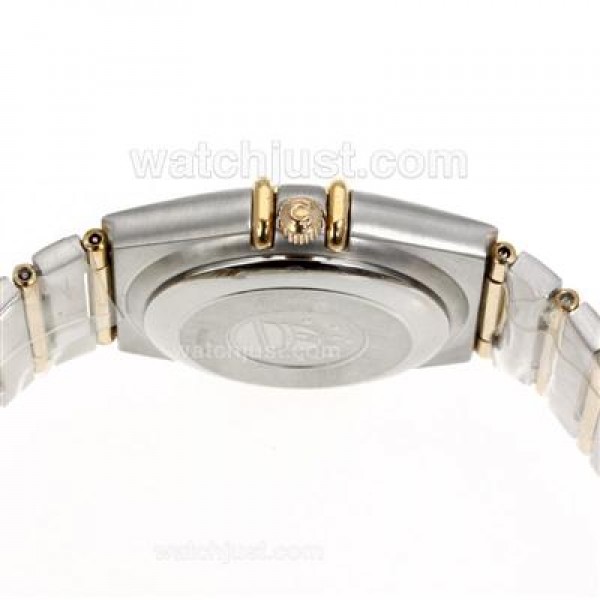 Perfect UK Omega Constellation Automatic Replica Watches With White Dials For Women