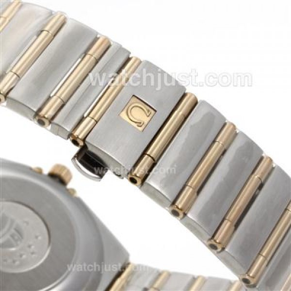Perfect UK Omega Constellation Automatic Replica Watches With White Dials For Women