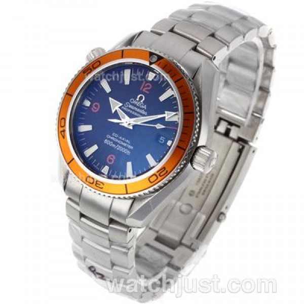 Waterproof UK Sale Omega Seamaster Automatic Replica Watches With Black Dials For Men