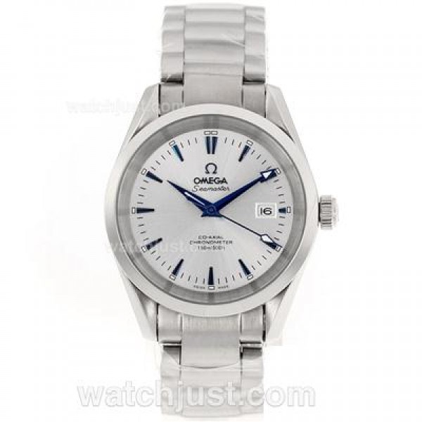 AAA Perfect UK Sale Omega Seamaster Automatic Replica Watch With White Dial For Men