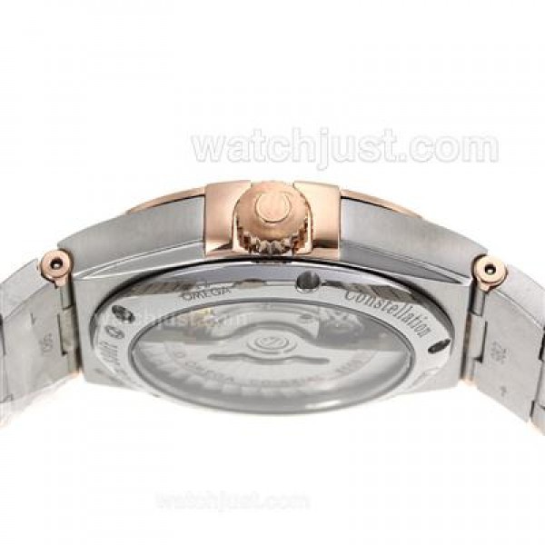 Best UK Sale Omega Constellation Automatic Fake Watches With Champagne Dials For Women