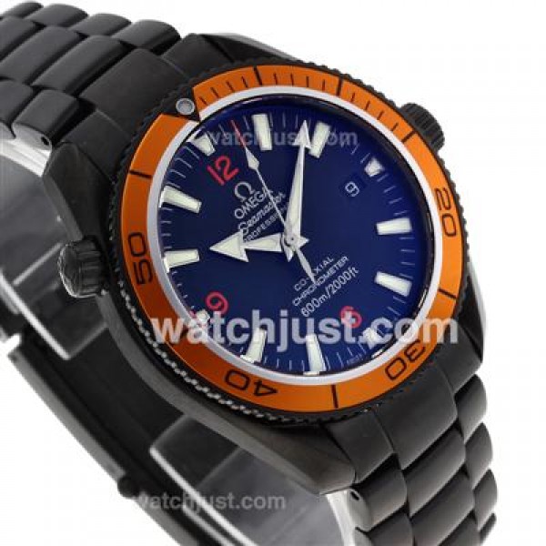 Perfect UK Sale Omega Seamaster Automatic Fake Watches With Black Dials For Men