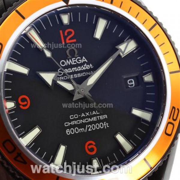 Perfect UK Sale Omega Seamaster Automatic Fake Watches With Black Dials For Men