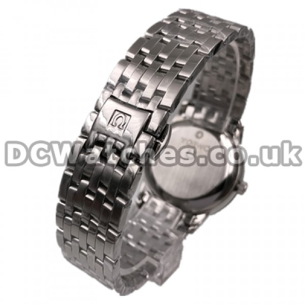 Top UK Sale Omega De Ville Hour Vision Automatic Fake Watch With Black Dial For Men