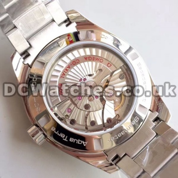 Best UK Sale Omega Seamaster Aqua Terra 150M Replica Watches With White Dials For Men