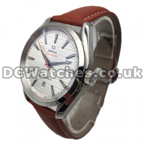 Best UK Sale Omega Seamaster Automatic Replica Watch With White Dial For Men
